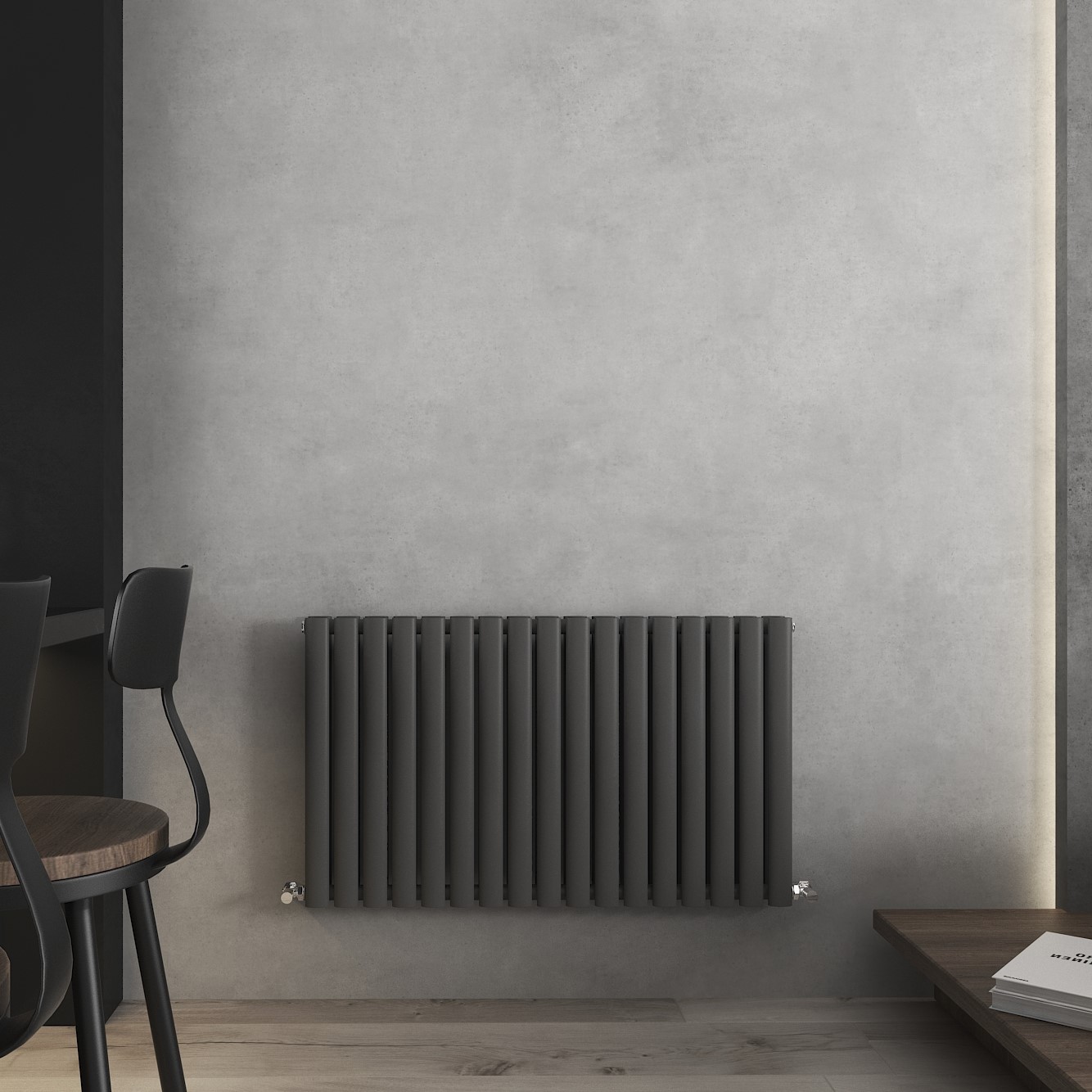 Nirvana Designer Horizontal Radiator Anthracite Grey