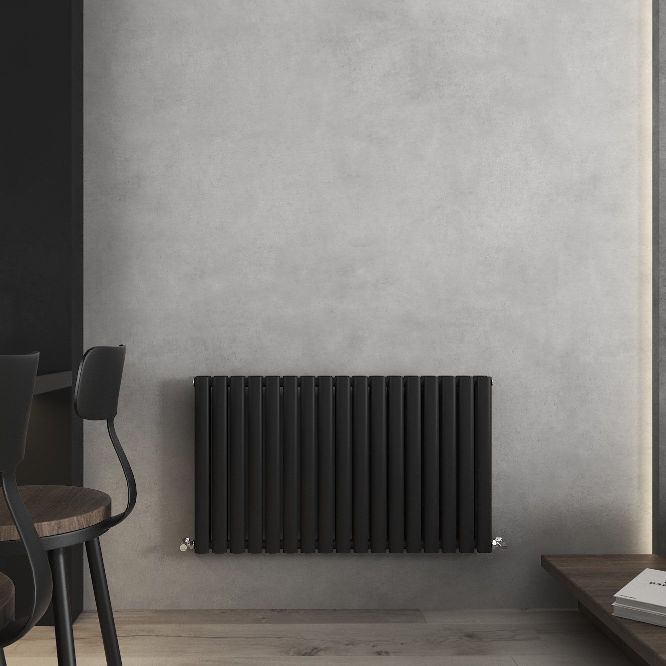 Nirvana Designer Horizontal Radiator Black