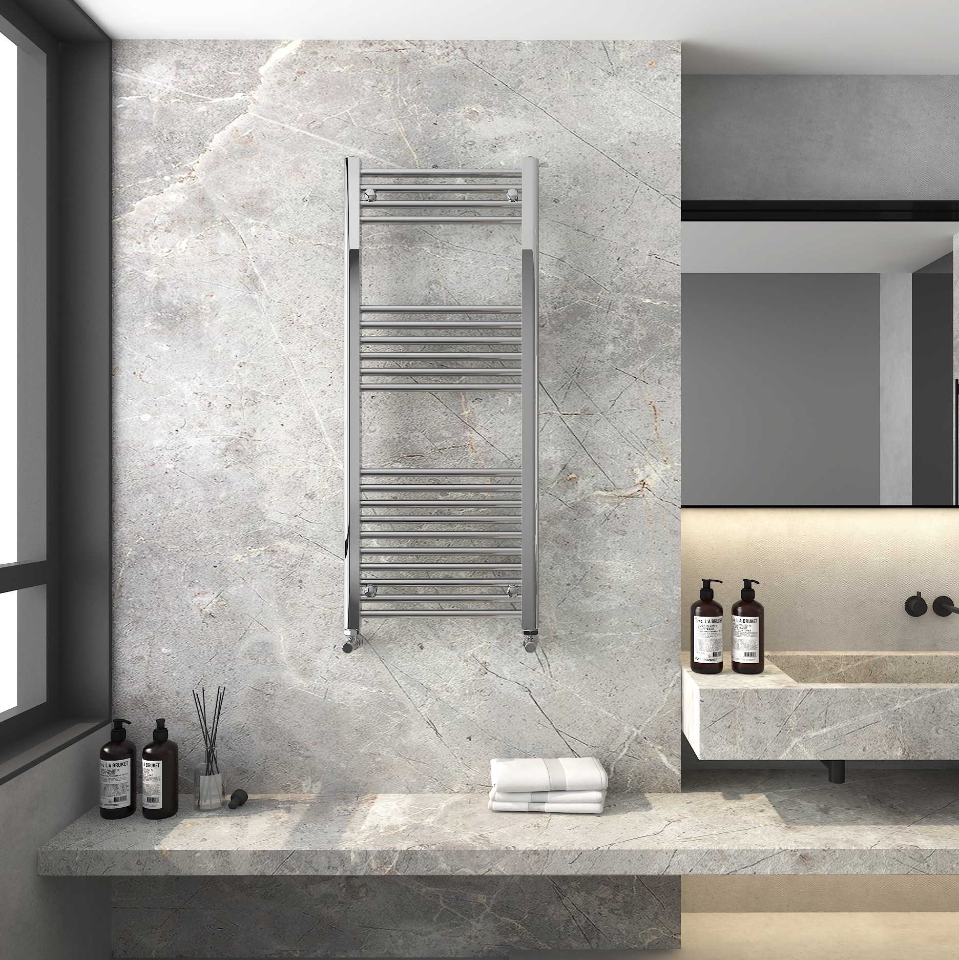 Detroit Chrome Towel Rail Designer Radiator