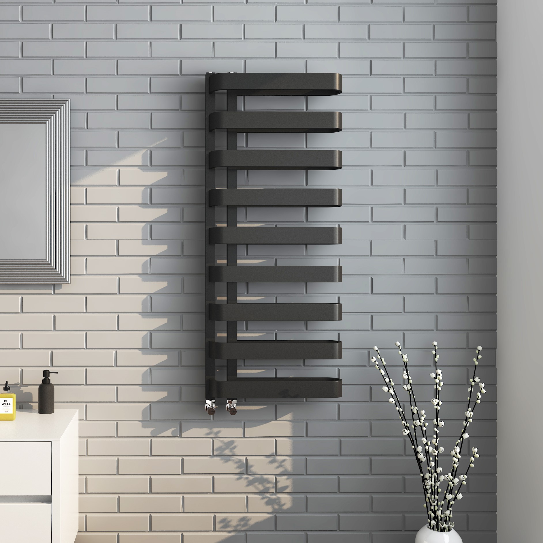 Luxe Towel Radiator Black